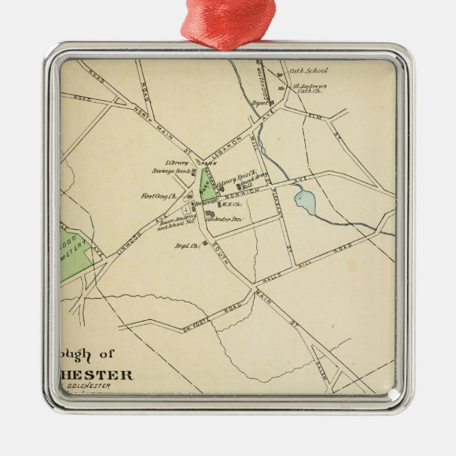 Colchester, Östersjön Julgransprydnad Metall (Framsidan)