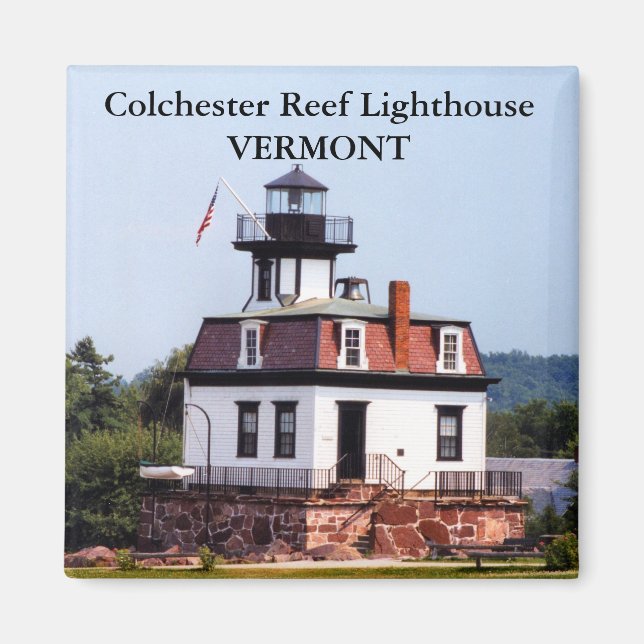 Colchester Reef Lighthouse, Vermont Magnet (Framsidan)
