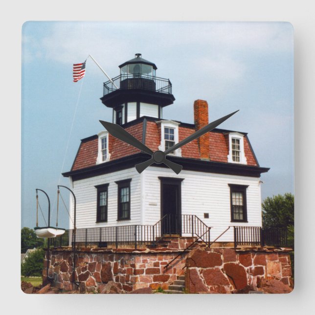 Colchester Reef Lighthouse, Vermont Wall Clock Fyrkantig Klocka (Framsida)