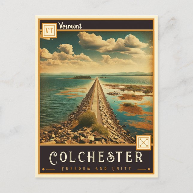 Colchester, Vermont | Gammal vykort (Framsida)
