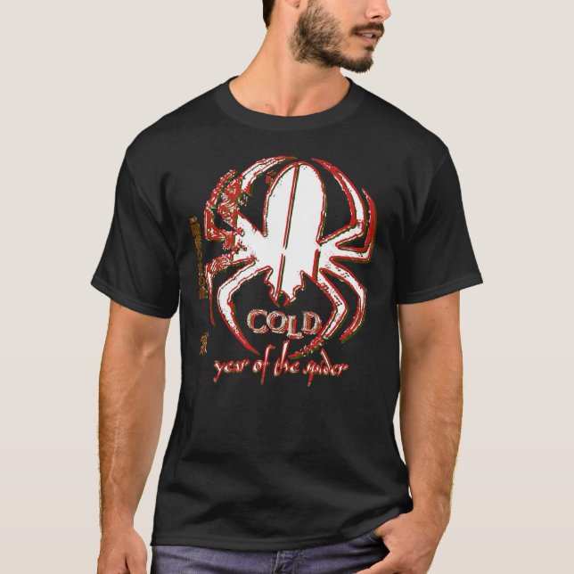 Cold Band Year Of The Spider Distressed Artwork Cl T Shirt (Framsida)