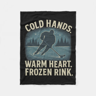 Cold Hands Warm Heart Frozen Rink – Ice Hockey Win Fleecefilt