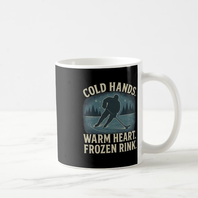 Cold Hands Warm Heart Frozen Rink – Ice Hockey Win Kaffemugg (Höger)