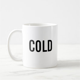 Cold minimalist white mug  kaffemugg