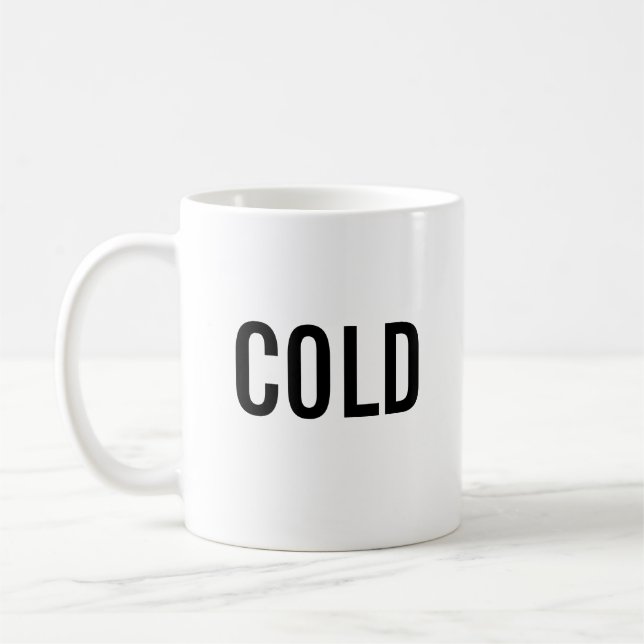 Cold minimalist white mug  kaffemugg (Vänster)