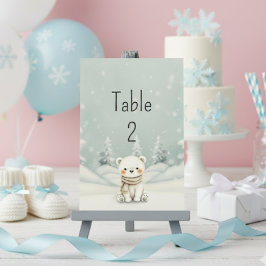 Cold Outside Winter Gender Neutral Baby Shower Bordsnummer