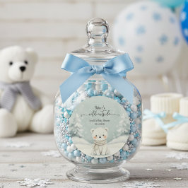 Cold Outside Winter Gender Neutral Baby Shower Runt Klistermärke