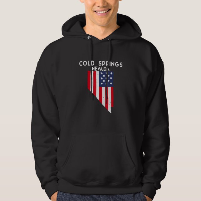 Cold Springs Nevada USA Stat Amerika Resa Nevada Hoodie (Framsida)