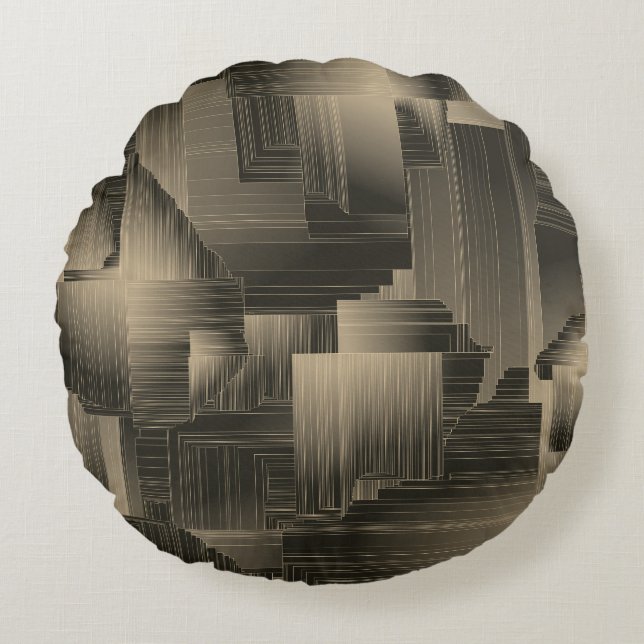 Colden Halls Art Deco Rund Kudde (Framsidan)