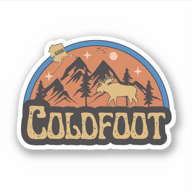 Coldfoot Alaska Sticker Klistermärken (Framsida)