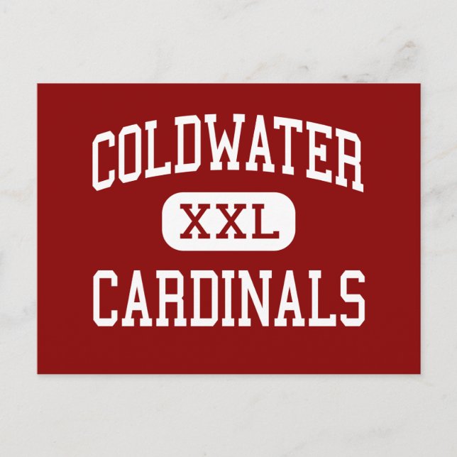 Coldwater - Cardinals - High - Coldwater Michigan Vykort (Framsida)