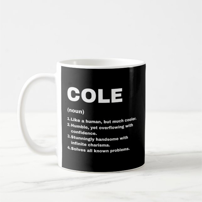 Cole-anpassad namndefinition kaffemugg (Vänster)