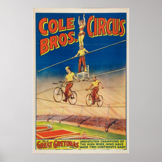 Cole Brothers Circus Poster (Framsidan)