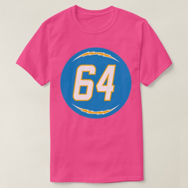 Cole Toner Number 64 Jersey Los Angeles Chargers I T Shirt (Design framsida)
