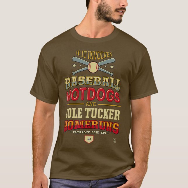 Cole Tucker om det involverar Baseball Hotdog T Shirt (Framsida)
