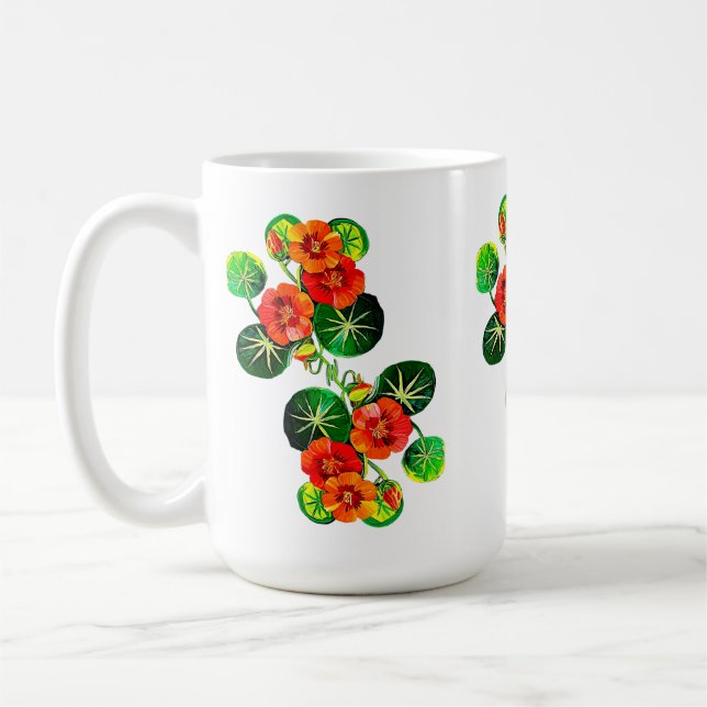 coleção Flores do Brasil capuchinha,  Kaffemugg (Vänster)