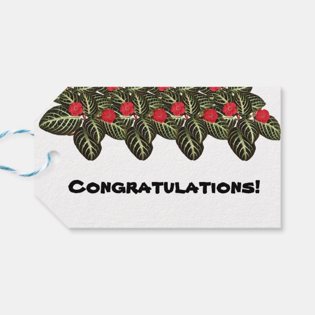 coleção Flores do Brasil capuchinha,  Presentetikett (Baksidan Horisontell)