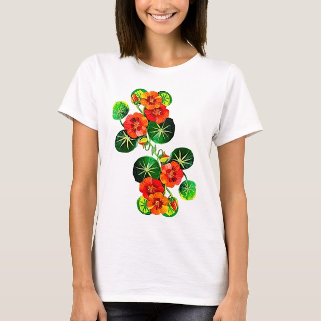 coleção Flores do Brasil capuchinha,  T Shirt (Framsida)