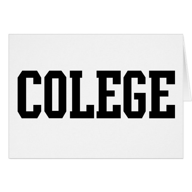 Colege stavade fel högskolan hälsningskort (Framsidan Horizontal)