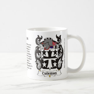 Coleman familjvapensköld på en mugg