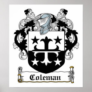 Coleman familjvapensköld poster