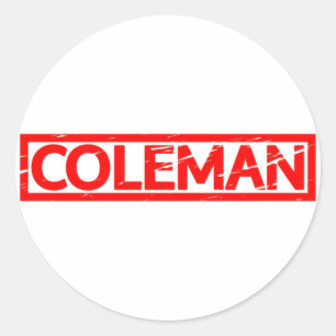 Coleman Frimärke Runt Klistermärke