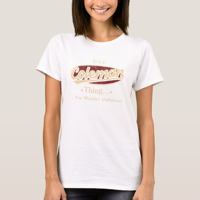 COLEMAN Shir, COLEMAN Gift Tshirts (Framsida)