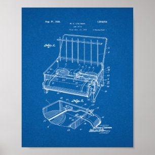 Coleman stormkökpatent - ritning poster