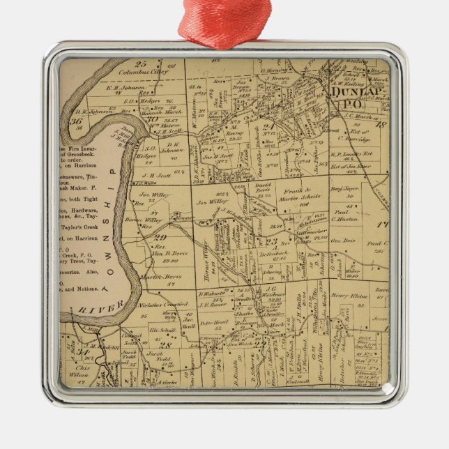 Colerain Ohio Julgransprydnad Metall (Framsidan)