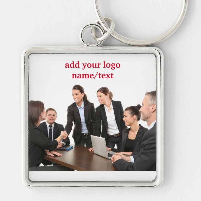 COLERFUL CUTE HEART NAMN KEYCHAIN FYRKANTIG SILVERFÄRGAD NYCKELRING (Framsidan)