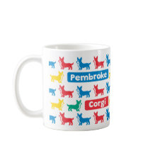 Colerful Pembroke Welsh Corgi Mugg