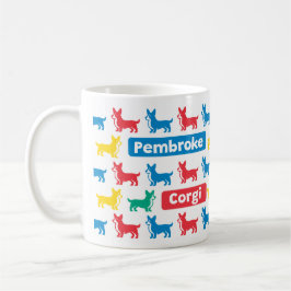 Colerful Pembroke Welsh Corgi Mugg