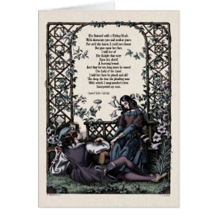 Coleridge "Kärlek" Victorian Art Card Hälsningskort