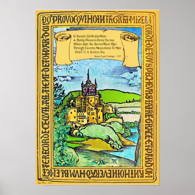 Coleridge och Dürer i Xanadu Poster (Framsidan)