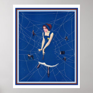 Coles Phillips Deco spindelnätliv täcker 16 x 20 Poster