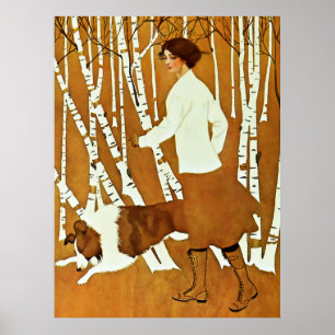 Coles Phillips 'Fadeaway Girl' Höstpromenad omslag Poster