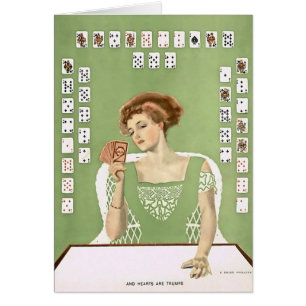 Coles Phillips ‘Fadeaway Girl’-illustration “Hjärt Hälsningskort