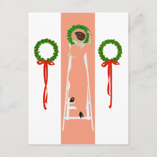 Coles Phillips Fadeaway-juldek Halls Helg Vykort