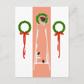 Coles Phillips Fadeaway-juldek Halls Helg Vykort