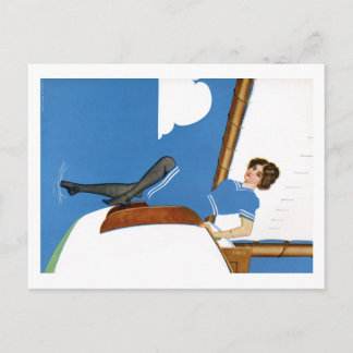 Coles Phillips Fadeaway - segling på blå oceaner Vykort