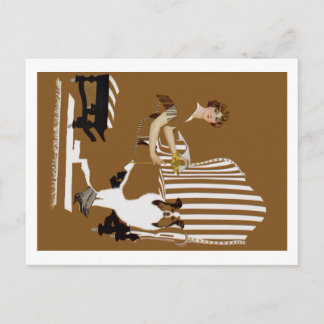 Coles Phillips Fadeaway Woman with Collie Vykort