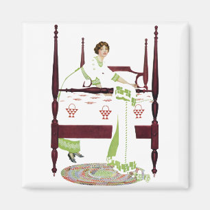 Coles Phillips kvinna och affisch fyra och täcken Magnet