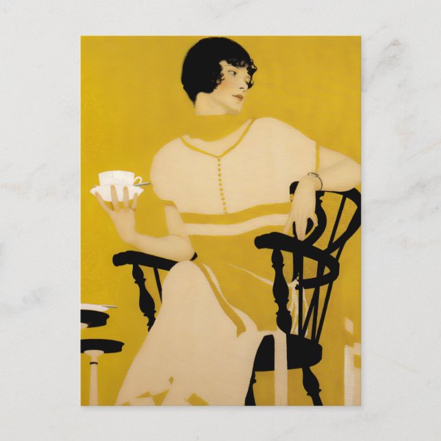 Coles Phillips  Porslinsreklam “En kopp te” Vykort (Framsida)