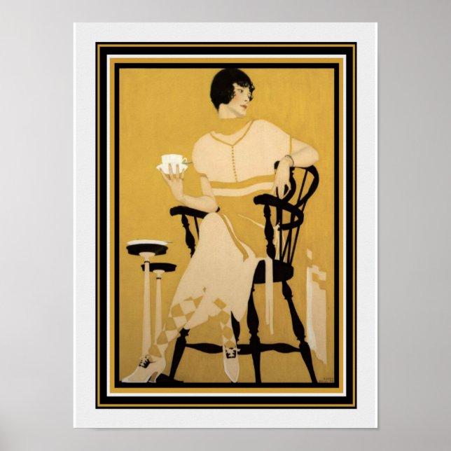 Coles Phillips "The Magic Hour" Deco Print 12 x 16 Poster (Framsidan)