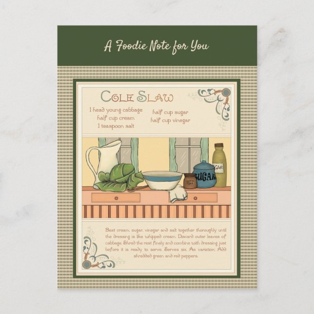 Coleslaw-vykort Vykort (Framsida)