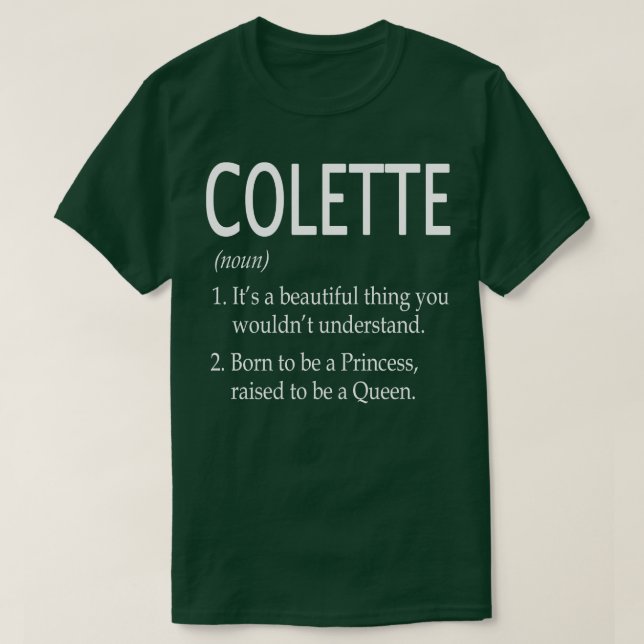 Colette Namn Gift T Shirt (Design framsida)