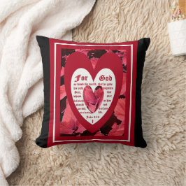 Coleus Close-up with John 3:16 Kudde