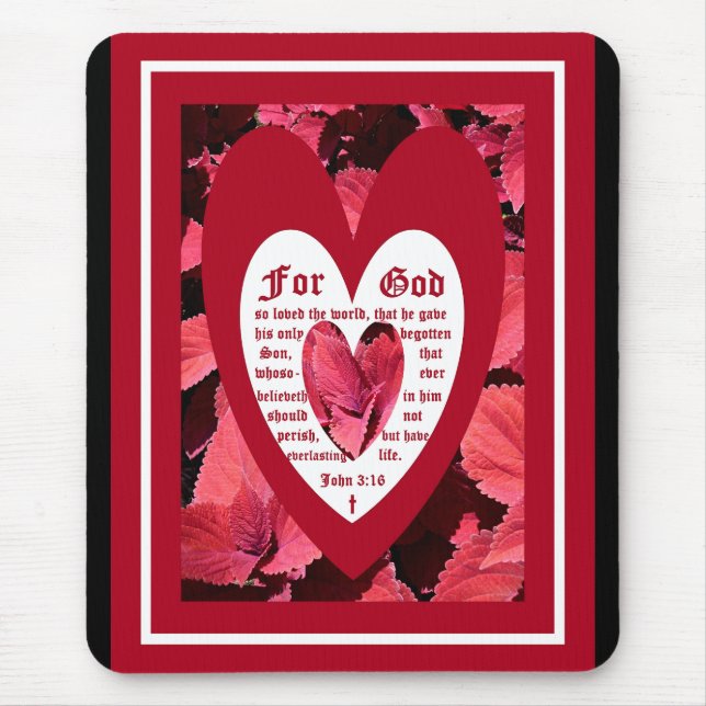 Coleus Close-up with John 3:16 Musmatta (Framsidan)