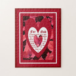 Coleus Close-up with John 3:16 Pussel