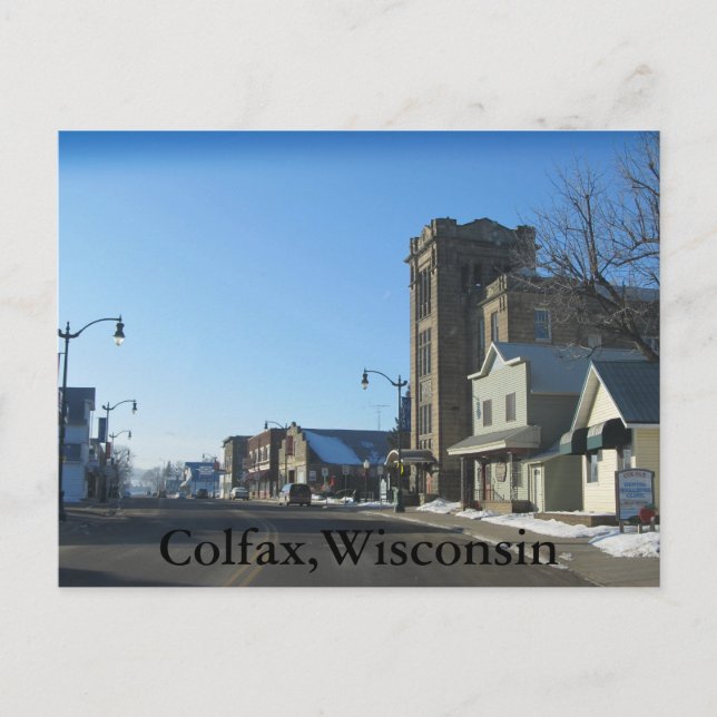 Colfax,Wisconsin-vykort Vykort (Framsida)